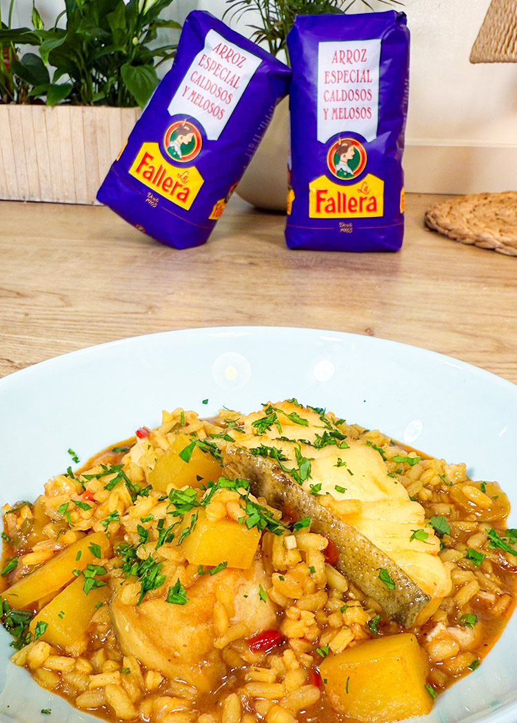 Presentación de Arroz con bacalao de la abuela