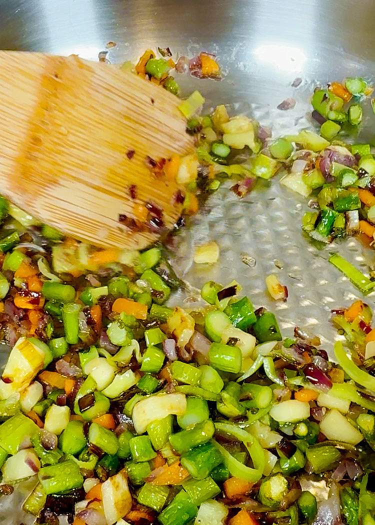 Sofrito de Risotto de verduras