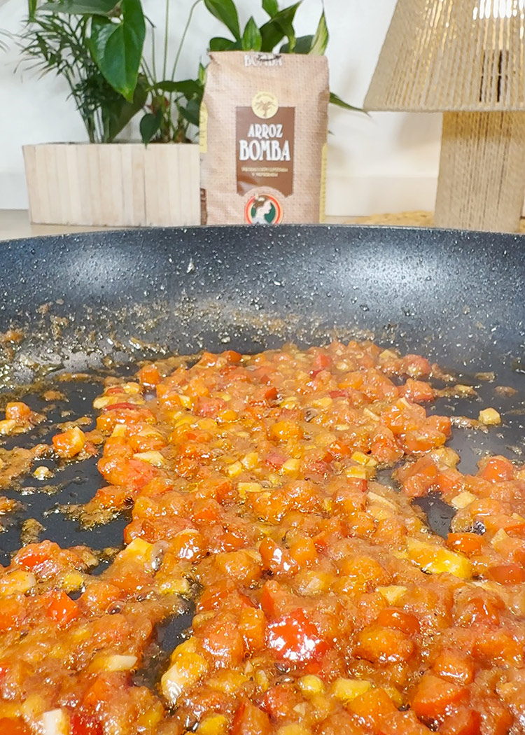 Terminar Sofrito de arroz murciano