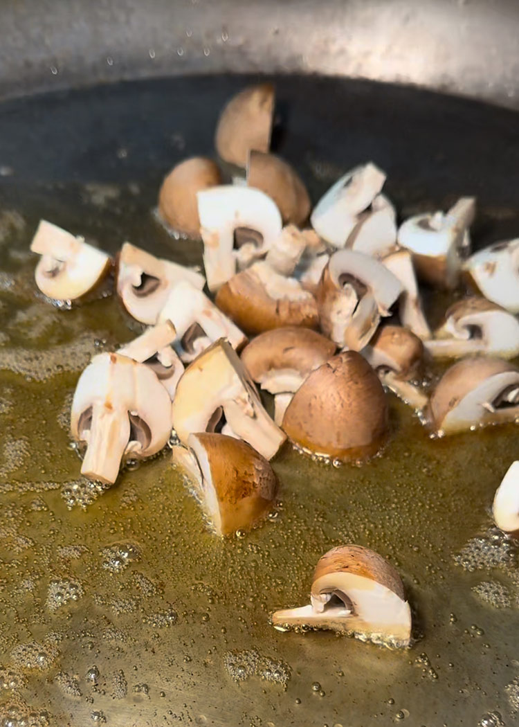 marcar chapiñones para arroz con magret de pato 