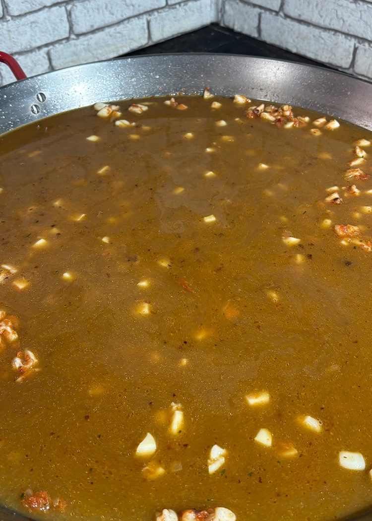 fumet para arroz con sepia