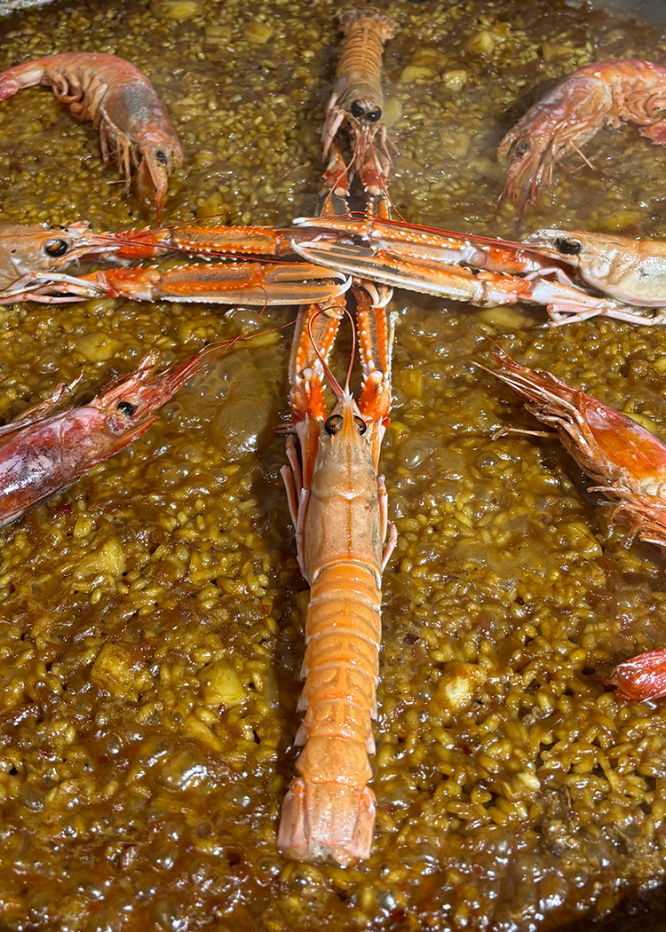 decorar para arroz con marisco