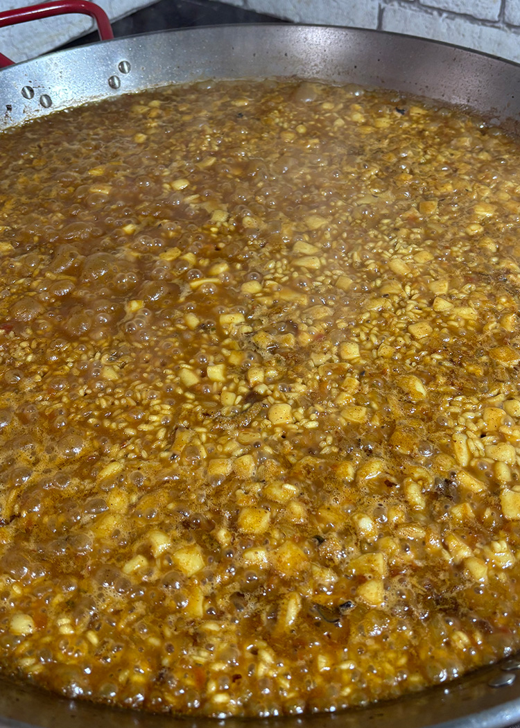cocer el arroz para arroz con sepia 