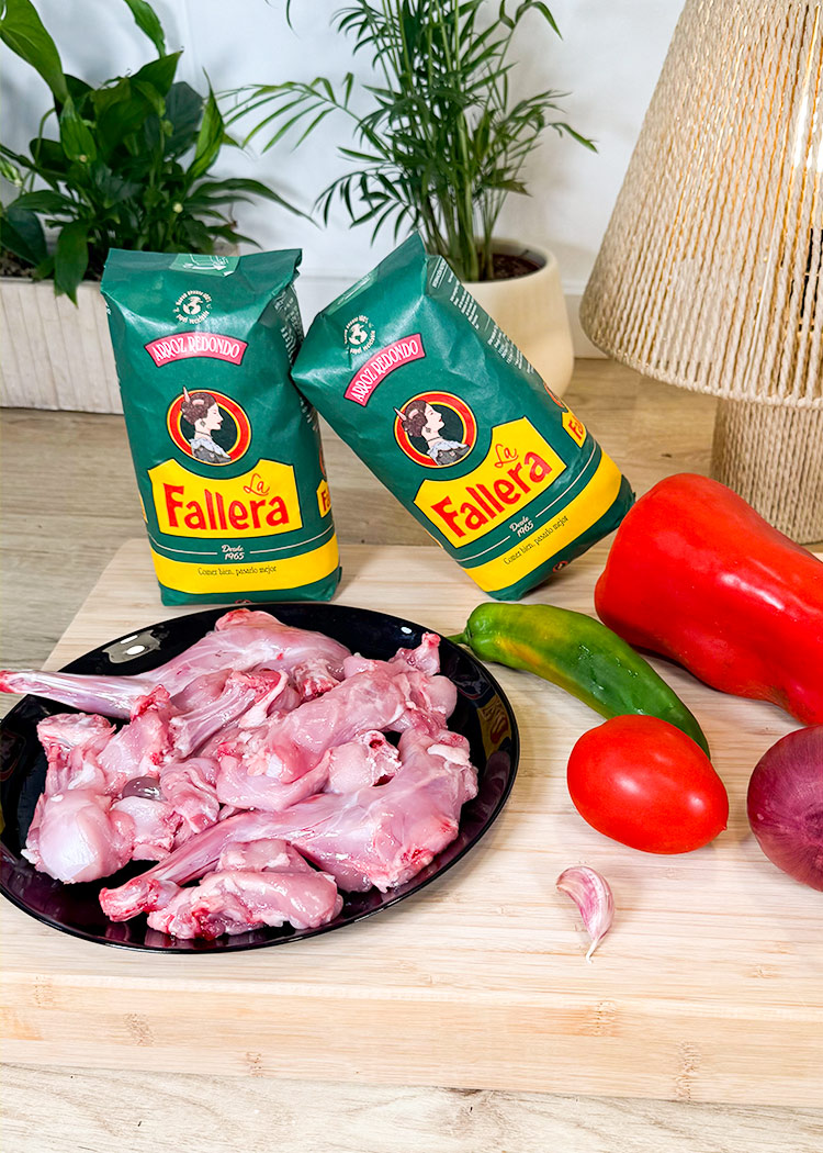 ingredientes para arroz con conejo