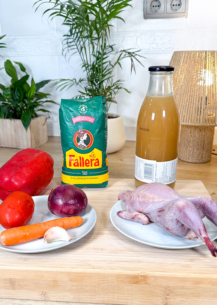 ingredientes para arroz con perdiz 