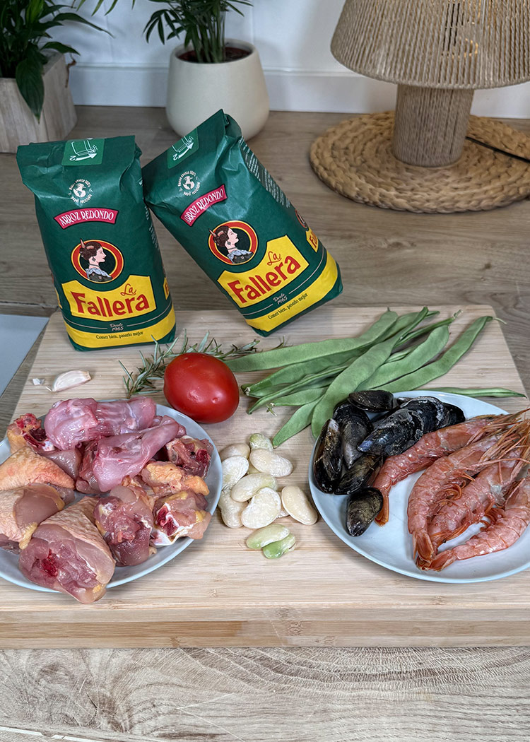 ingredientes para paella mixta