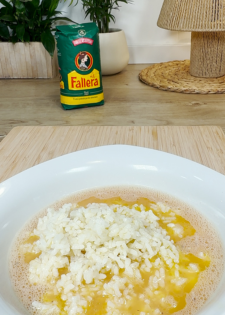 mezclar con el huevo para tortilla de arroz