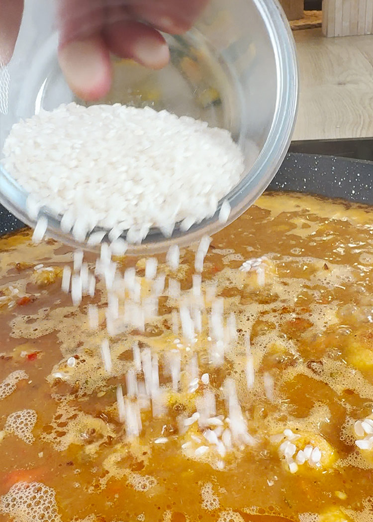 Arroz para arroz con bacalao y coliflor