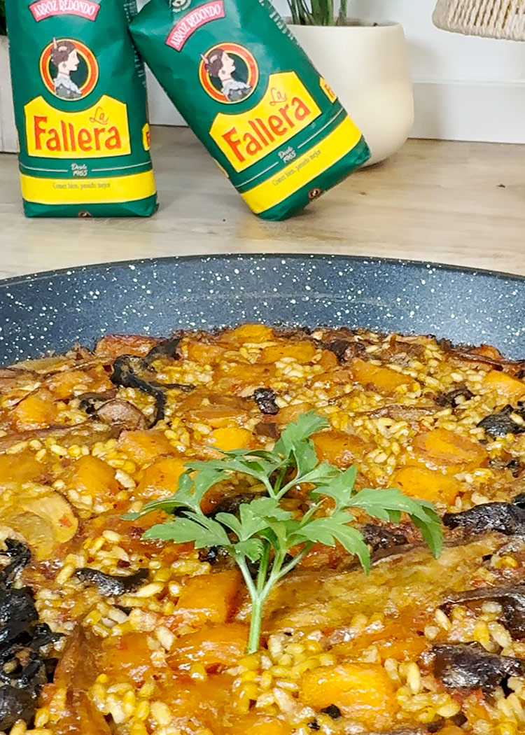 Reposar para arroz con calabaza