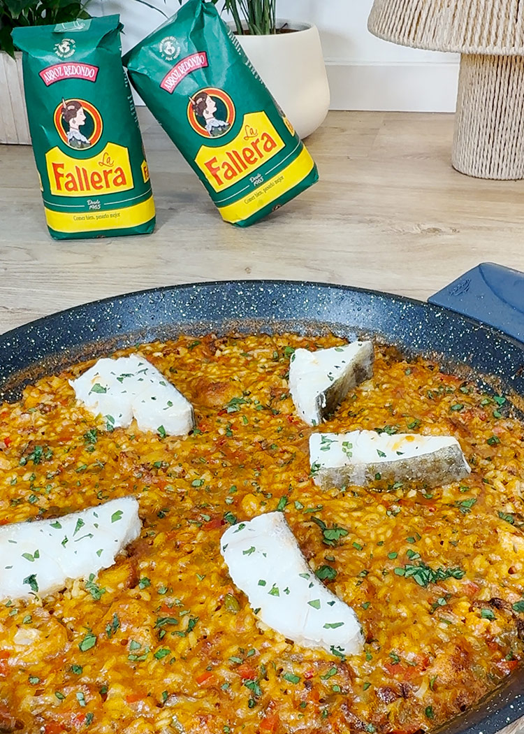 arroz con bacalao y coliflor