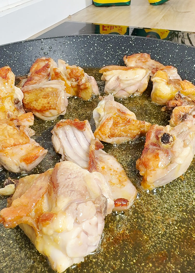 sellar carne para paella mixta