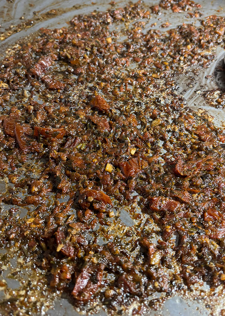 Sofrito para paella de gambas