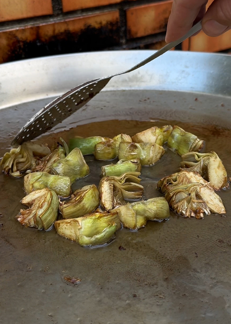 marcar alcachofas para arroz con pulpo y alcachofas
