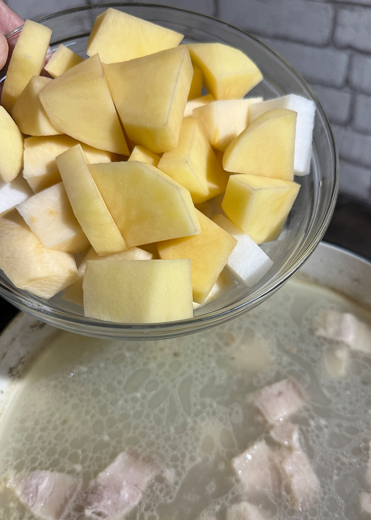 agregar verduras para arros amb fesols i naps