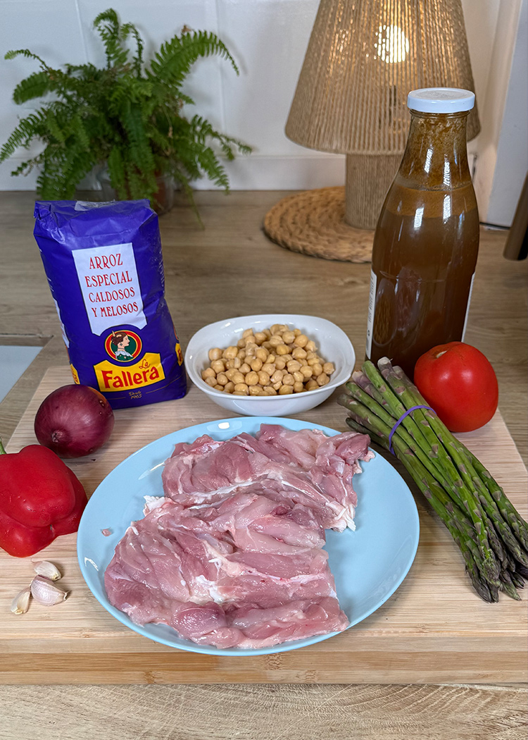ingredientes para arroz caldoso